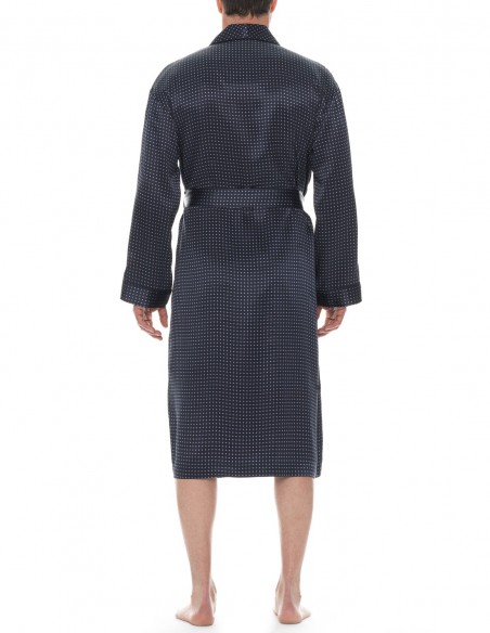 Zijden Kamerjas Majestic Sterling Polkadot