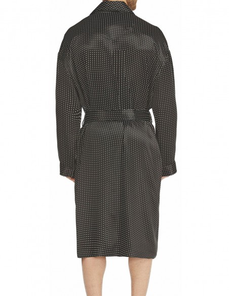 Zijden Kamerjas Majestic Sterling Polkadot