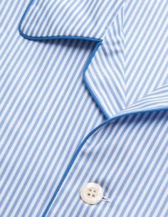 Classic Fit Heren Pyjama James Cotton Blue Derek Rose 2