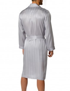 Zijden Kamerjas Majestic Sterling Herringbone 2