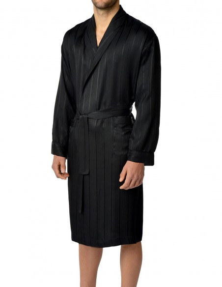 Zijden Kamerjas Majestic Sterling Herringbone