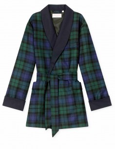 Tartan Smoking Jacket Puur Wol Derek Rose