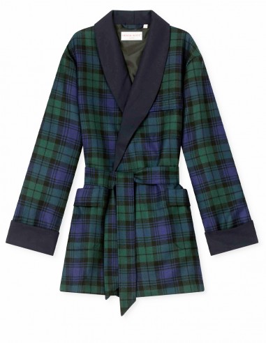 Tartan Smoking Jacket Puur Wol Derek...