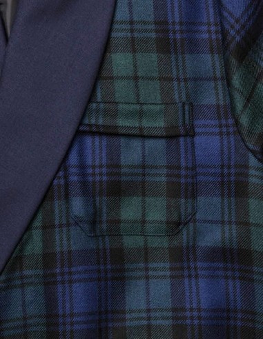 Tartan Smoking Jacket Puur Wol Derek...