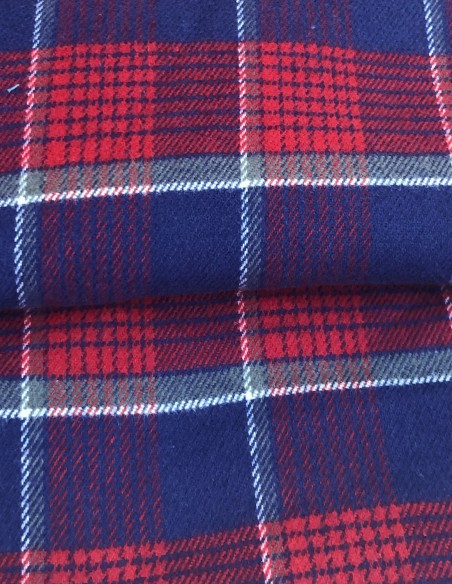 Flanellen Kamerjas Klassiek Engels Tartan Ruit Motief Rood