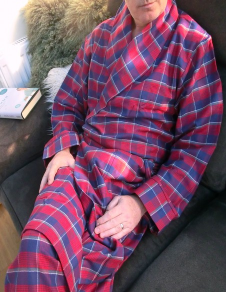 Flanellen Kamerjas Klassiek Engels Tartan Ruit Motief Rood