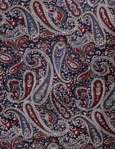 Dunne Katoenen Kamerjas Paisley Design Rood 2