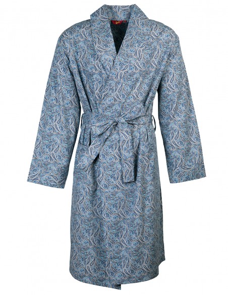 Dunne Katoenen Kamerjas Paisley Design Blauw Dunne Katoenen Kamerjas Paisley Design Blauw