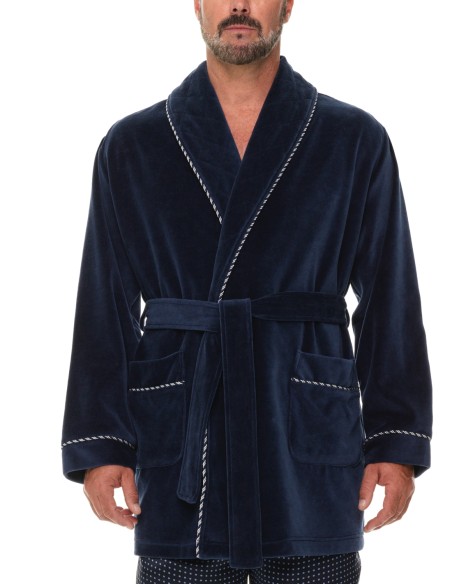 Refinery Velour Smoking Jacket Kamerjas Majestic