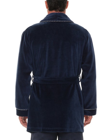 Refinery Velour Smoking Jacket Kamerjas Majestic