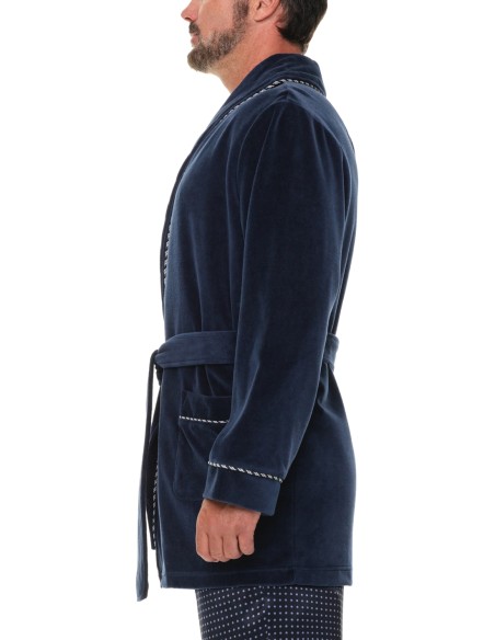 Refinery Velour Smoking Jacket Kamerjas Majestic