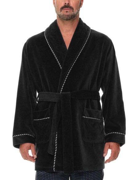 Refinery Velour Smoking Jacket Kamerjas Majestic Refinery Velour Smoking Jacket Kamerjas Majestic