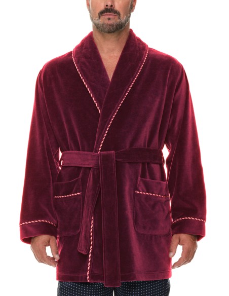 Refinery Velour Smoking Jacket Kamerjas Majestic Refinery Velour Smoking Jacket Kamerjas Majestic