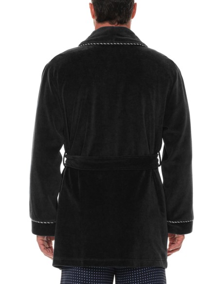 Refinery Velour Smoking Jacket Kamerjas Majestic Refinery Velour Smoking Jacket Kamerjas Majestic